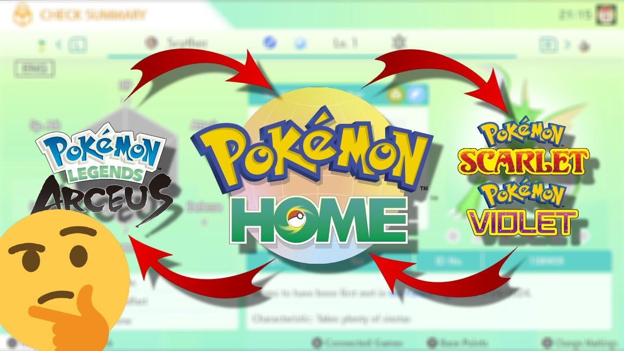 Pokémon HOME Transfer Guide: Legends: Arceus ↔️ Scarlet/Violet
