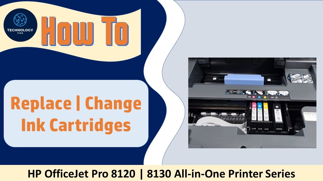 HP OfficeJet Pro 8125e | 8135e | 8139e Printer : How to Replace /Change Ink Cartridges