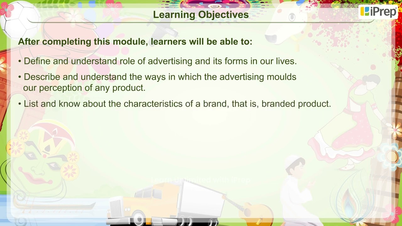 Objectives - Understanding Advertising | Understanding Media | Political Science | Class 7th | iPrep
