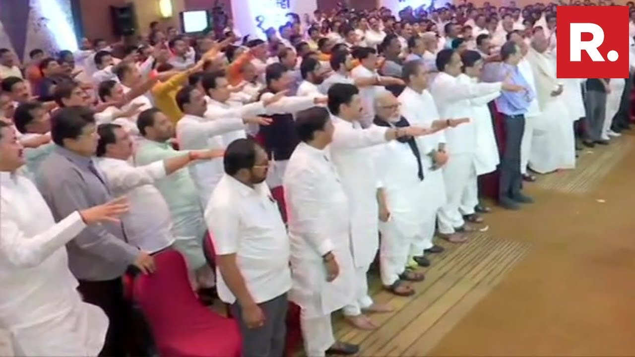 Congress-NCP-Shiv Sena MLAs Take 'Oath' Post Their Show-Of-Strength