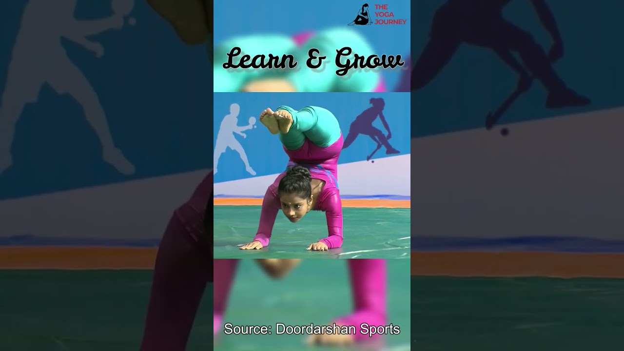 🧐Guess the Yogasana??🕉️🧘&zwj;♀️ जबरदस्त Performance in National योग Competition 2022🕉️🧘&zwj;♀️ #yoga #shorts