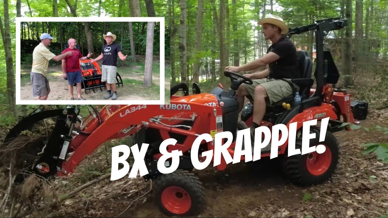 Kubota BX & Land Pride SGC0554 Grapple - A Visit With Luc & Ross - No.76