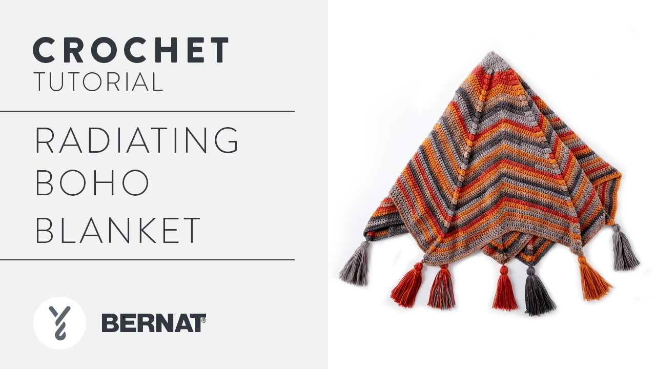Boho Inspired Crochet Blanket with Popcorn Stitches | With The Crochet Crowd