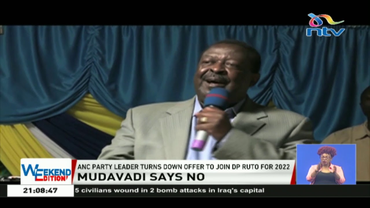 ANC's Musalia Mudavadi turns down offer to join DP Ruto for 2022