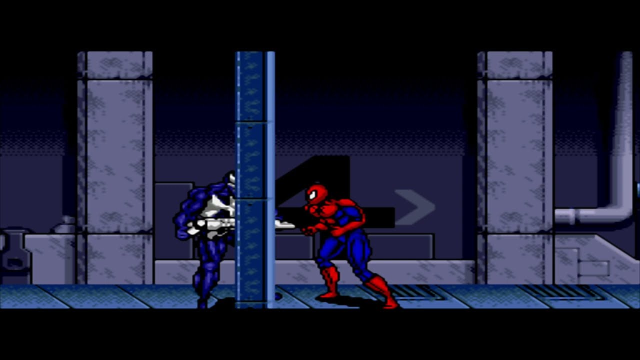 Spider Man & Venom: Maximum Carnage (1994) Stage 10 - Fantastic 4 Lab Gameplay (Sega Genesis)