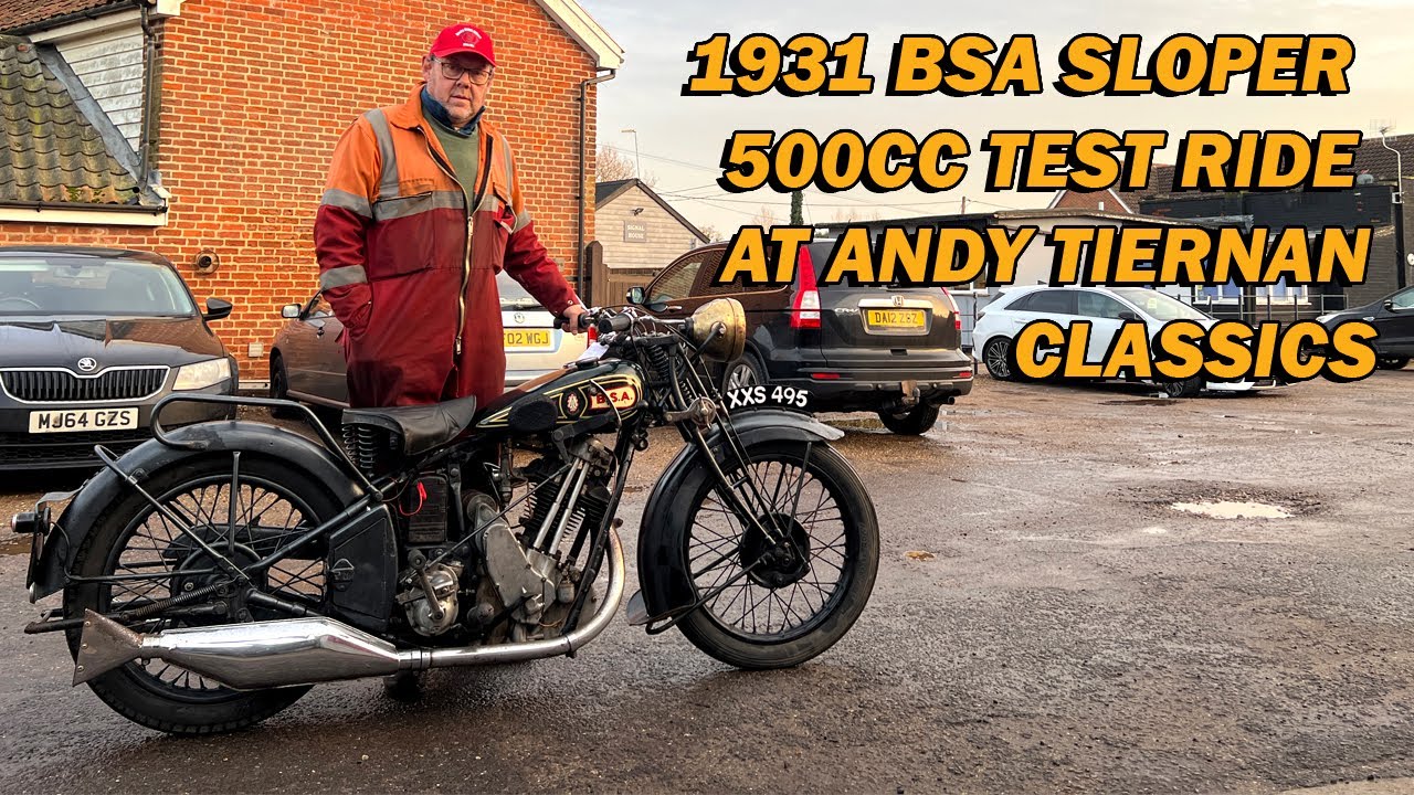 Мотоцикл BSA Sloper 500cc 1931 года выпуска в коллекции Andy Tiernan Classics #09395BSA