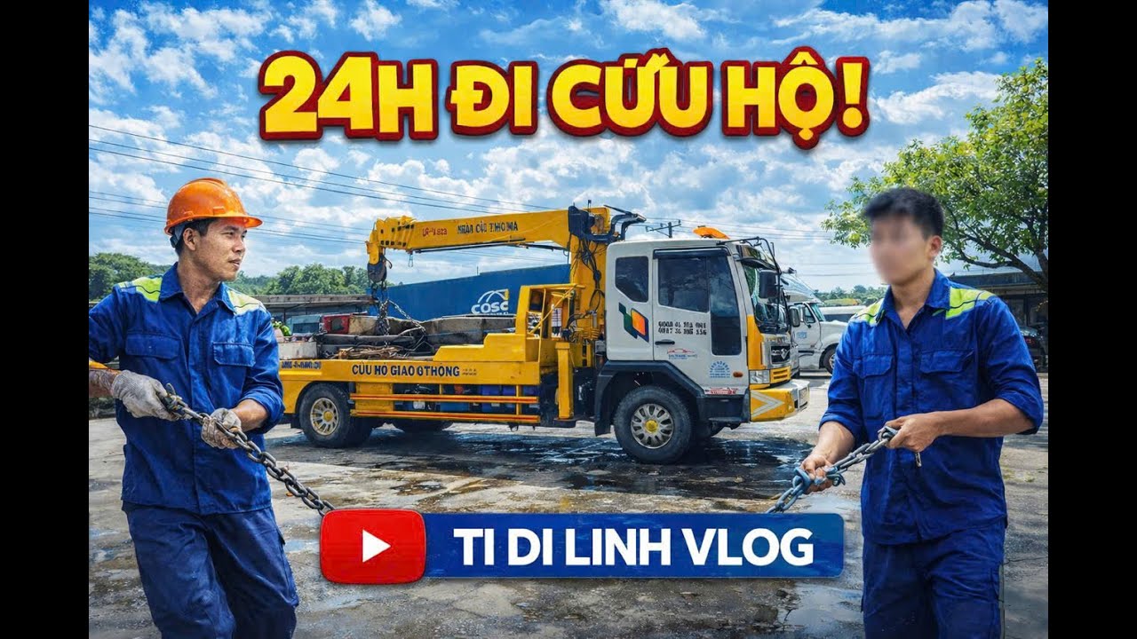 24h trên xe cứu hộ cùng Ti Di Linh Vlogs