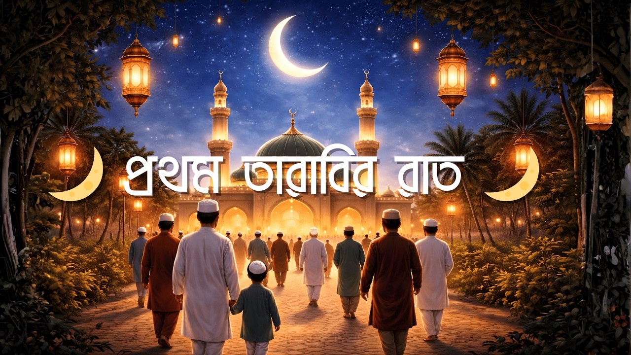 প্রথম তারাবির রাত | বাঁকা চাঁদের হাসিতে রমজান নাশিদ | Bangla Islamic Song | Romjaner Gojol