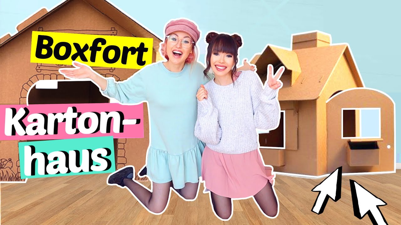 Wir bauen ein KARTON HAUS 💪🏻 Boxfort | ViktoriaSarina