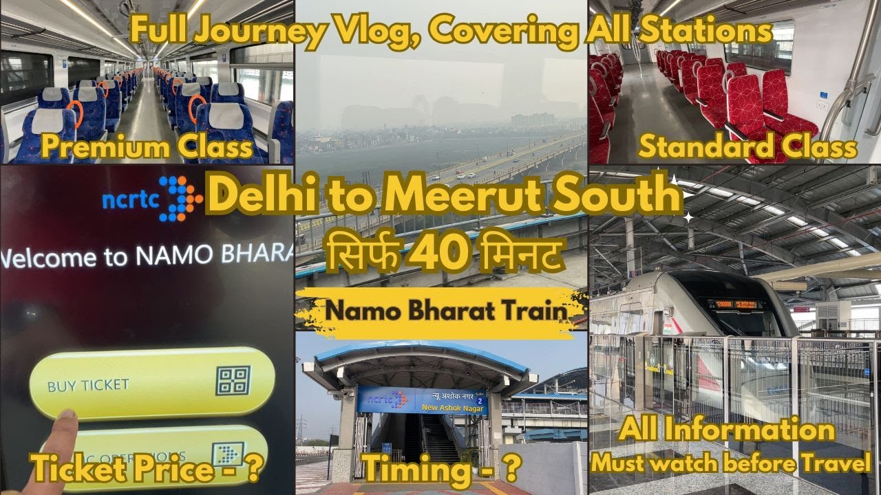 Delhi Meerut RRTS | New Ashok Nagar RRTS Station | RRTS Premium Coach | Full Journey Vlog |