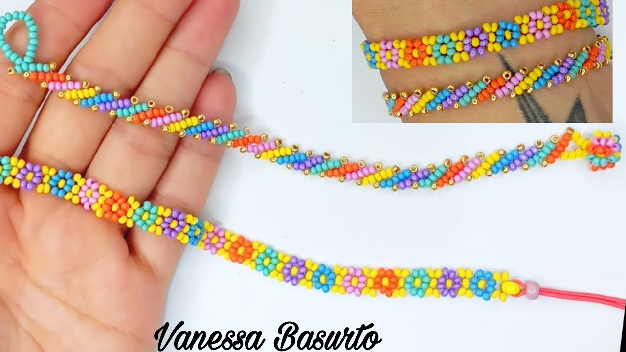 🌈PULSERAS MULTICOLOR🌈 DE CHAQUIRA/MOSTACILLA (MUY FACIL)| EASY MULTICOLOR BEADED BRACELET DIY