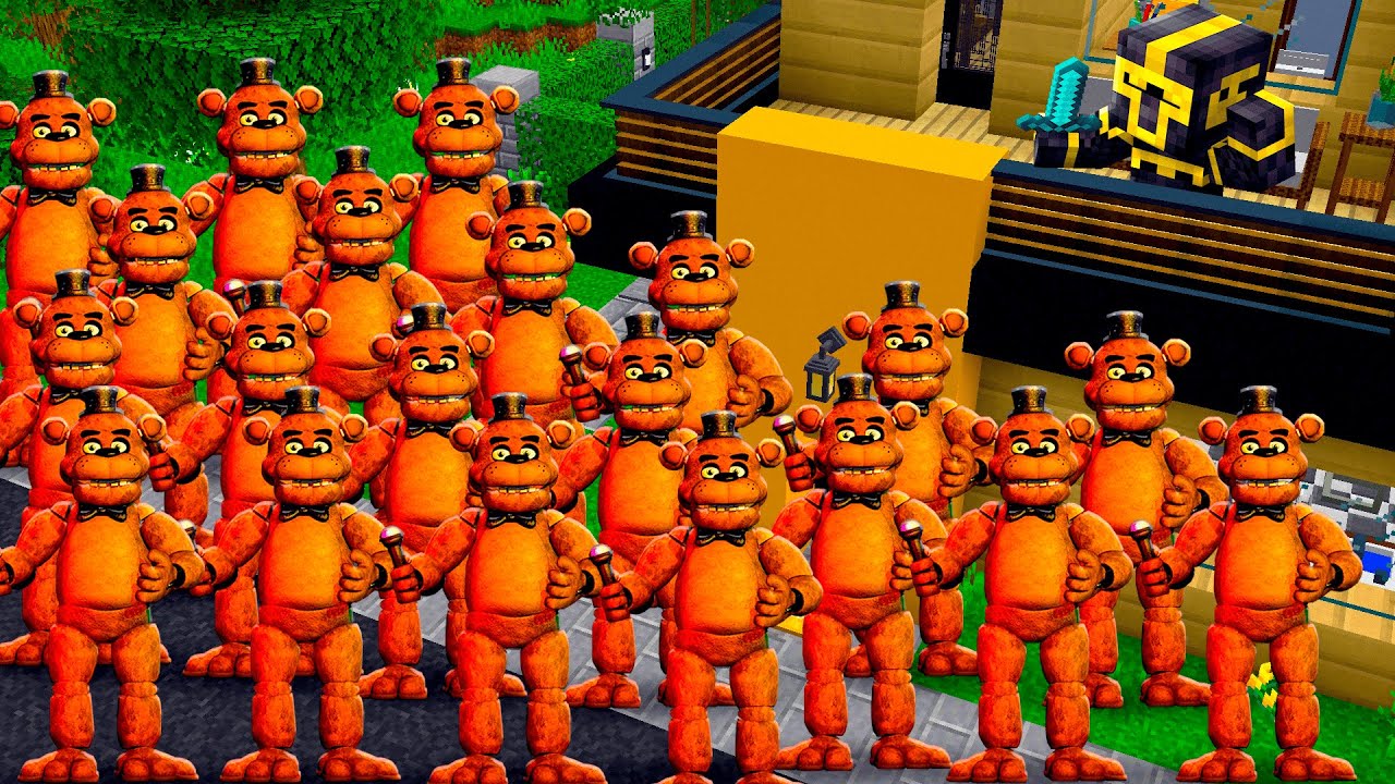 APOCALIPSIS de FREDDY FNAF en Mi Casa en MINECRAFT 😱