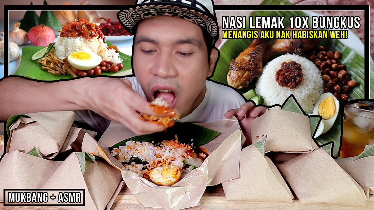 MENANGIS NAK HABISKAN 10X BUNGKUS NASI LEMAK NI ! 😫  | ASMR MUKBANG