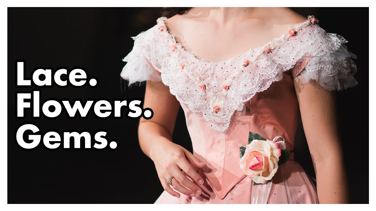 Lace, Flowers, & Special Gems — Embellishment of Christine's Masquerade Dress