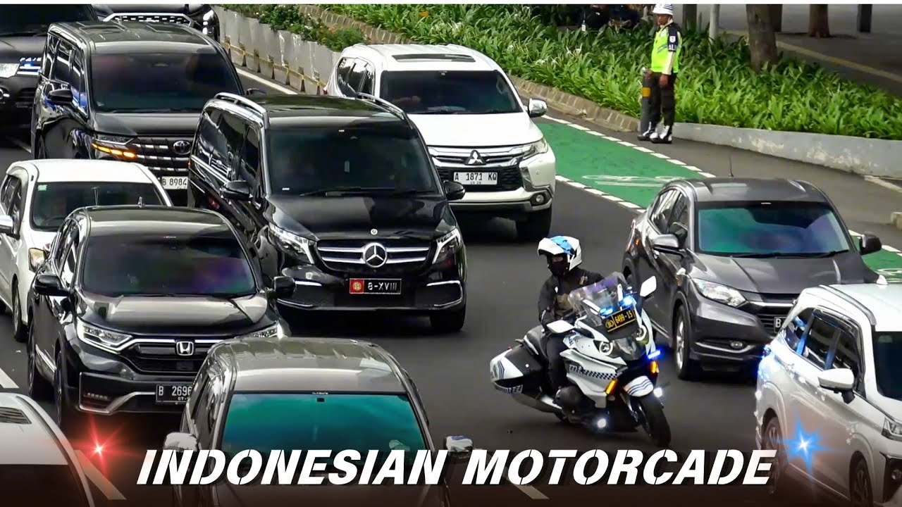 VIP ESCORT IN TRAFFIC JAMS‼️ INDONESIAN MOTORCADE