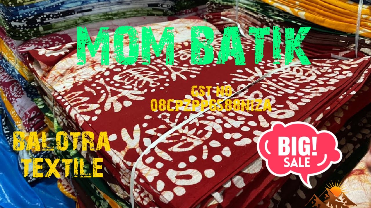 🔥Pure Mob Batik Nighty Material || All type of Mom batik balotra textile || 🔥350 GRM Quality ||