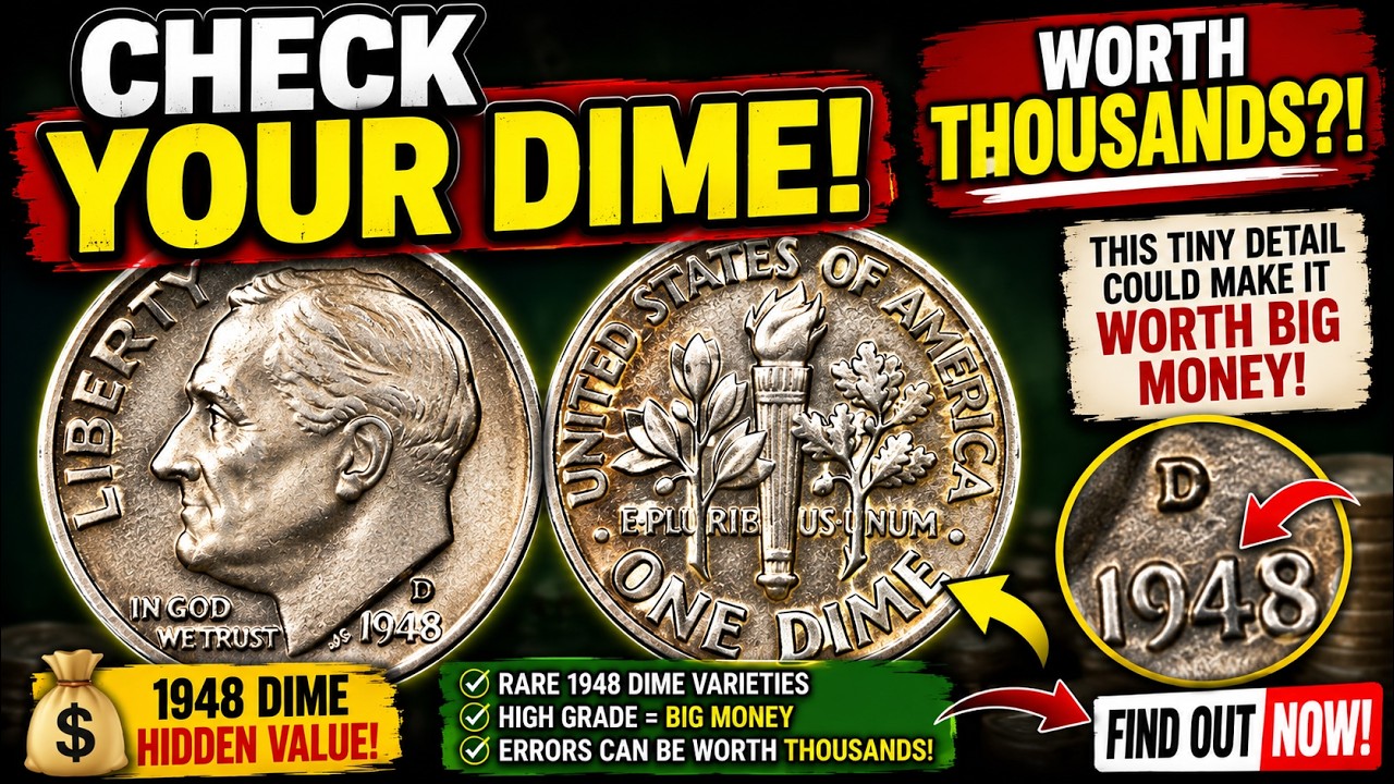 The $4,800 Dime! 1948 Roosevelt Dime 