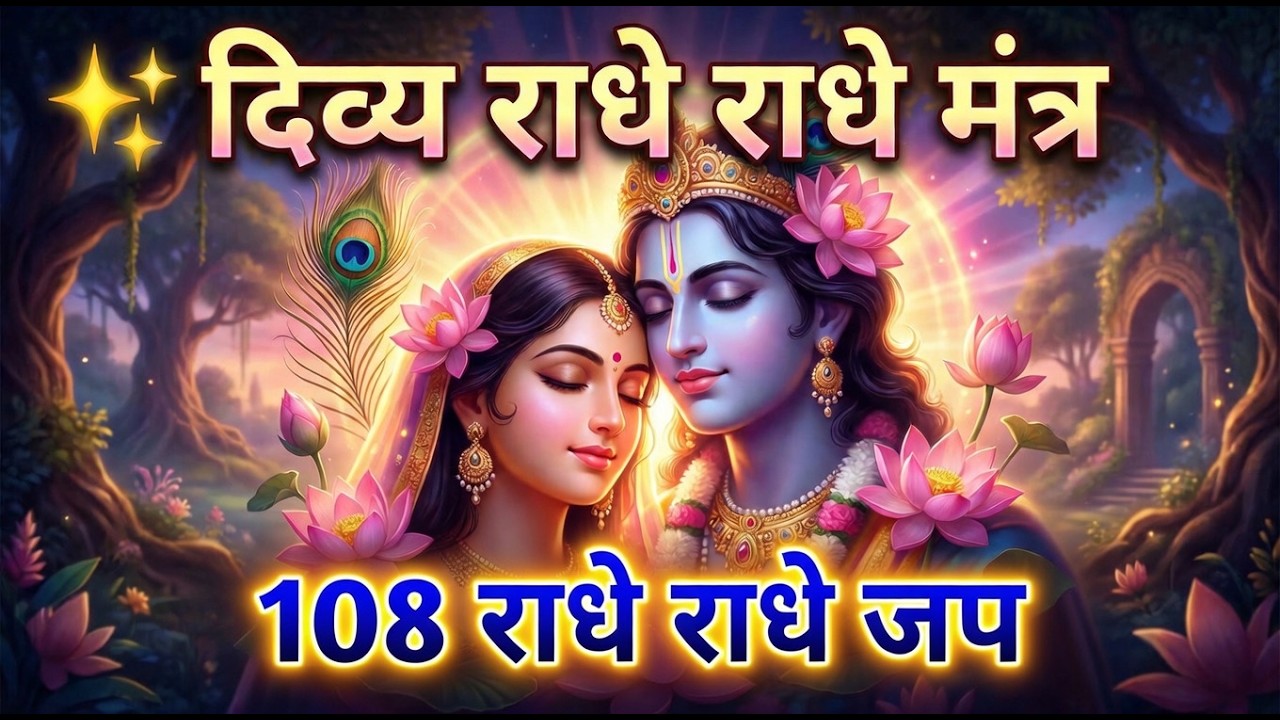 दिव्य राधे राधे मंत्र | 108 Radhe Radhe Jaap | Feel Divine Love #radhakrishna #radheradhe #krishna