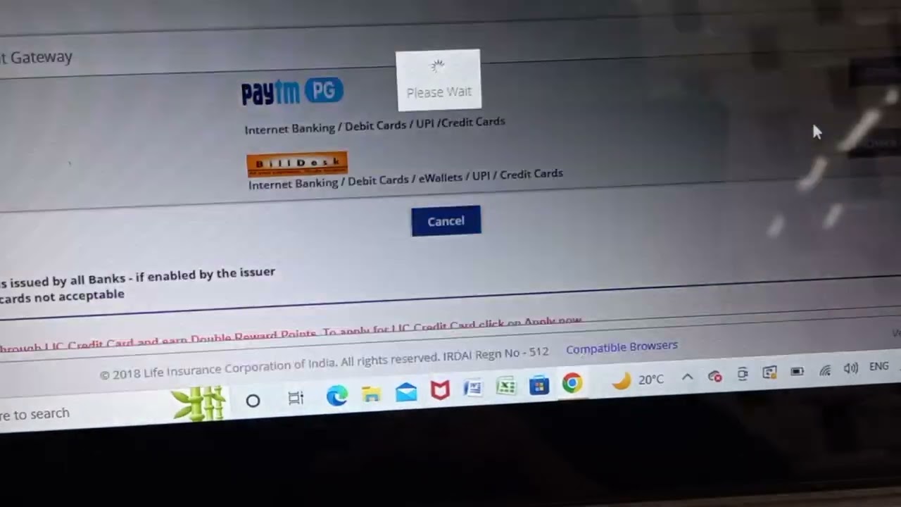 Online Premium Payment Services through LIC'S Website and Online Option Available.