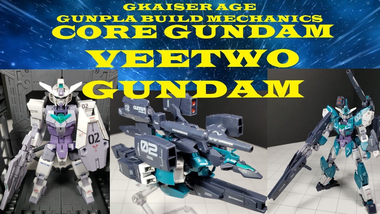 HG 1/144 Veetwo Gundam and G-3 Core Gundam Gunpla Build Mechanics Review GKaiser AGE