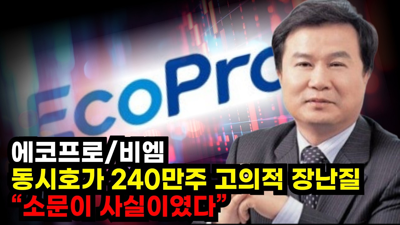 🔴[에코프로(비엠)] 동시호가 240만주 고의적 장난질 