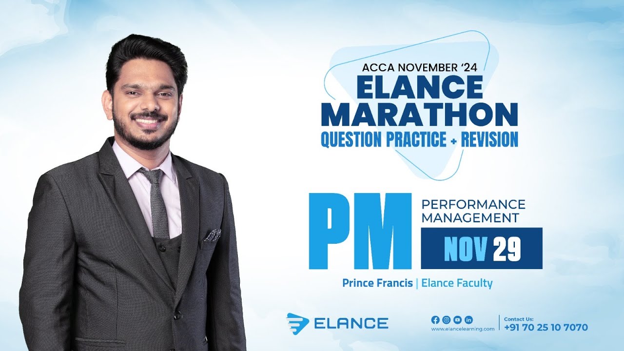 Elance Marathon Question Practice + Revision | PM | Prince Francis ACCA | ACCA Dec ‘24 | Day 1