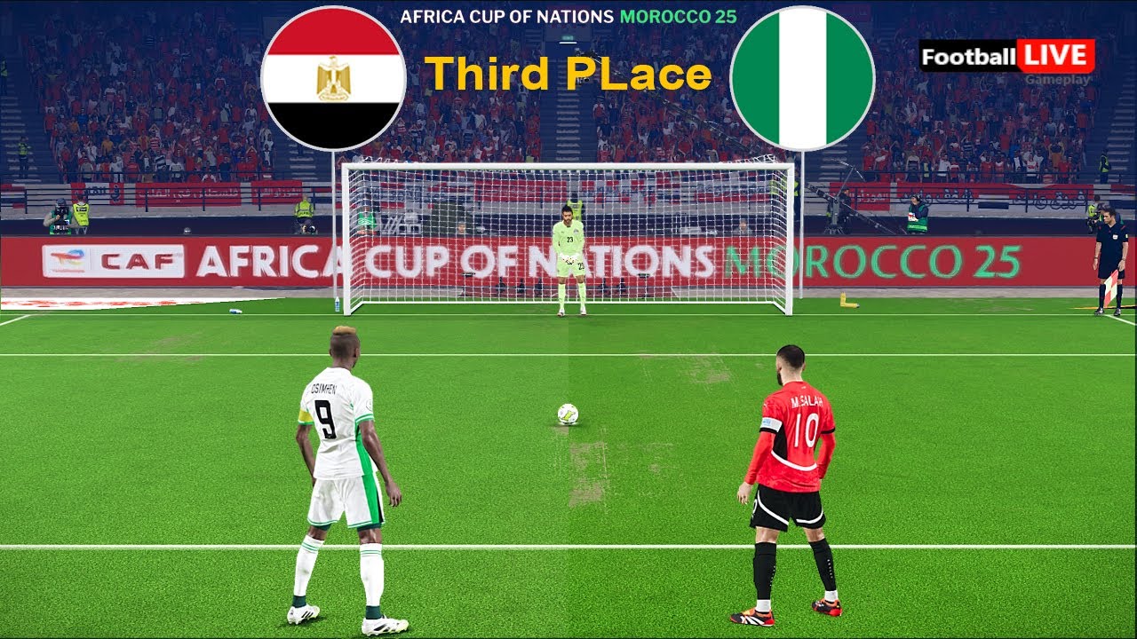 Egypt vs Nigeria - Penalty Shootout | Third Place Africa Cup of Nations 2025 | eFootball PES