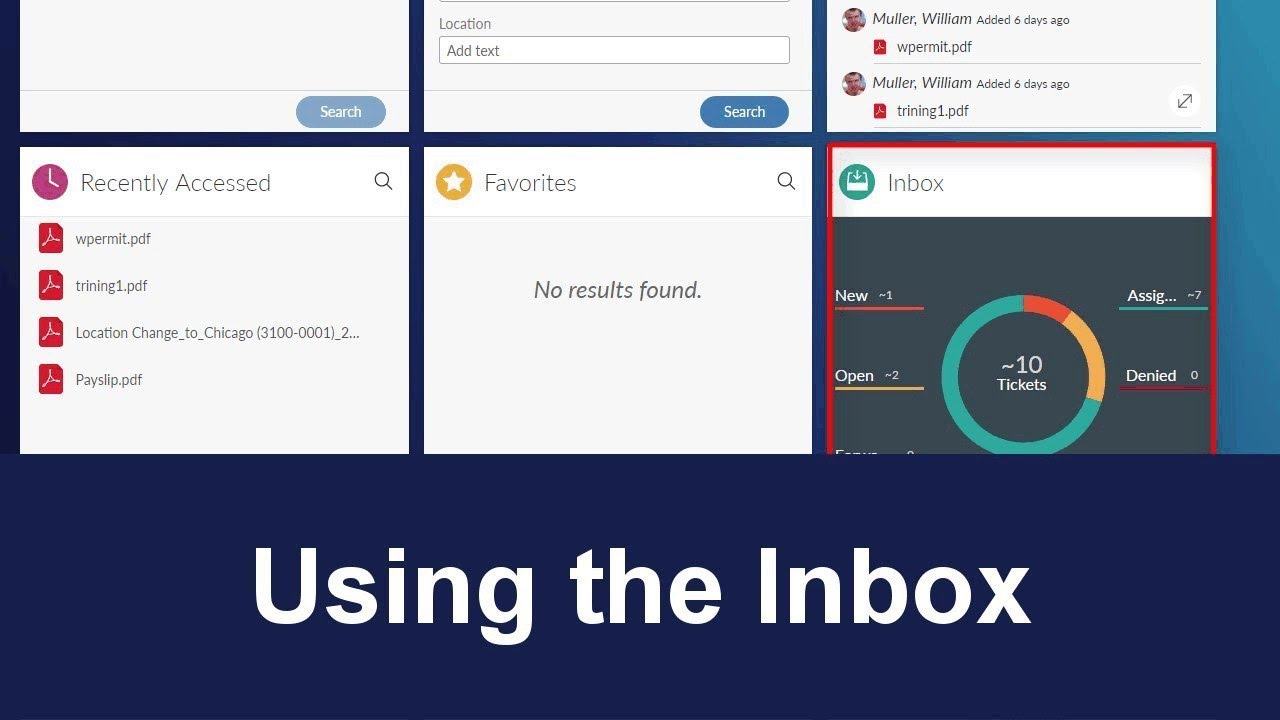 Using the Inbox | OpenText Extended ECM for SuccessFactors