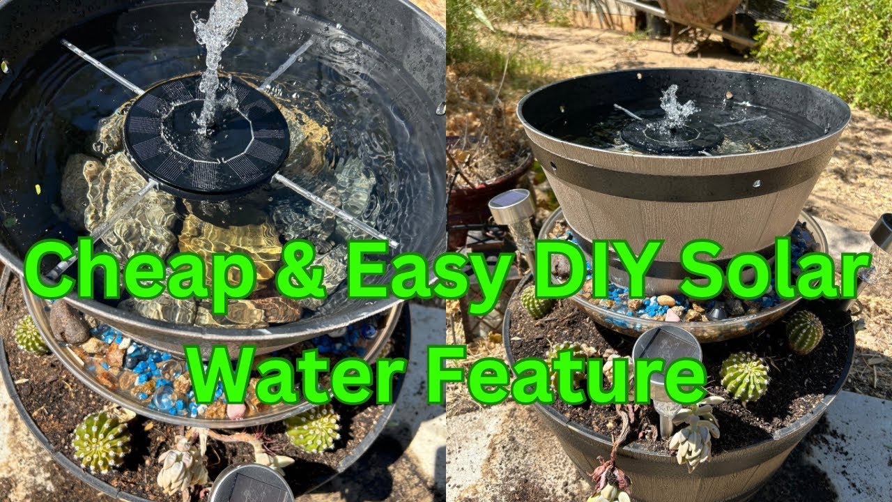 Cheap & Easy 3 Tiered Cordless DIY Solar Water Feature