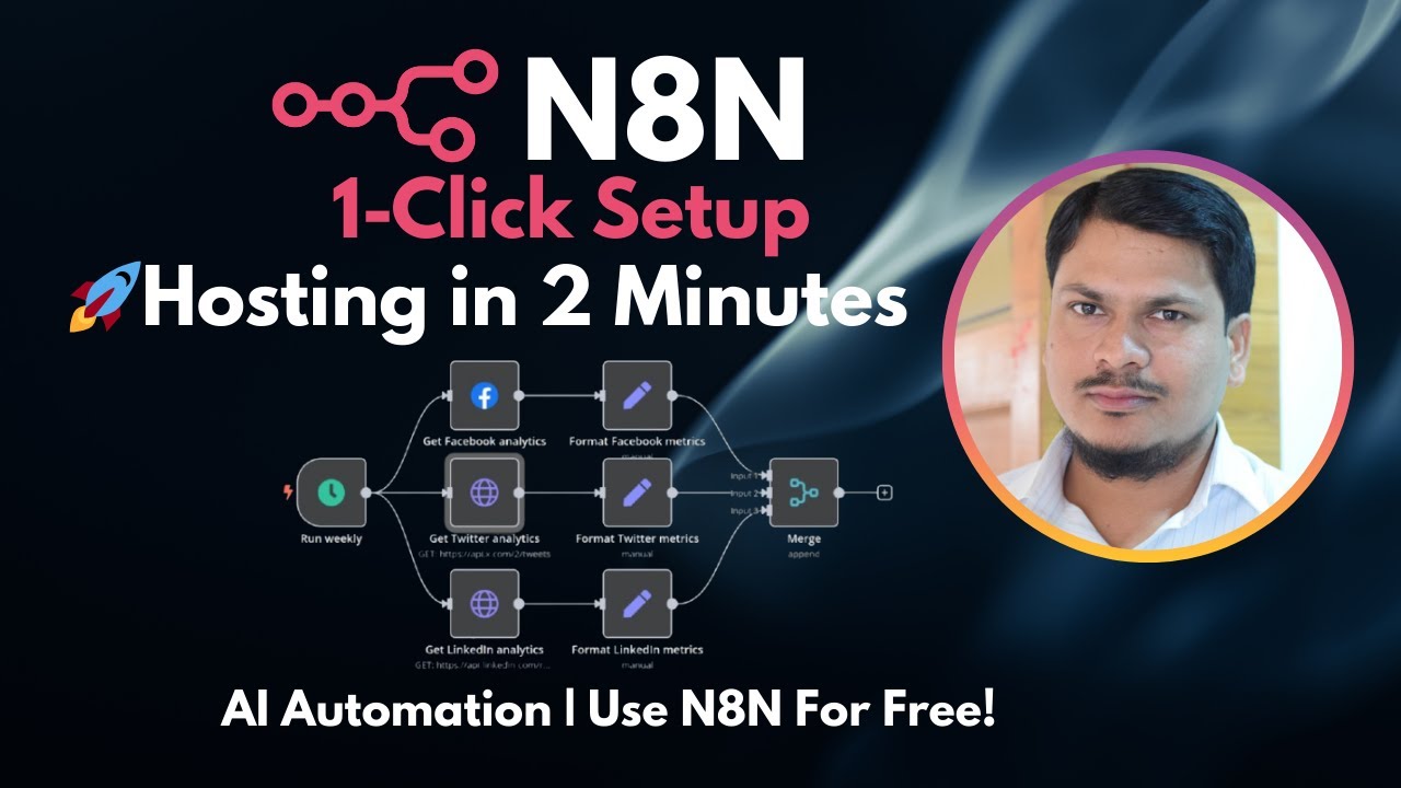 🚀 Развертывание n8n (за 2 минуты) | Самостоятельный хостинг n8n с помощью Docker Compose | Инстру...