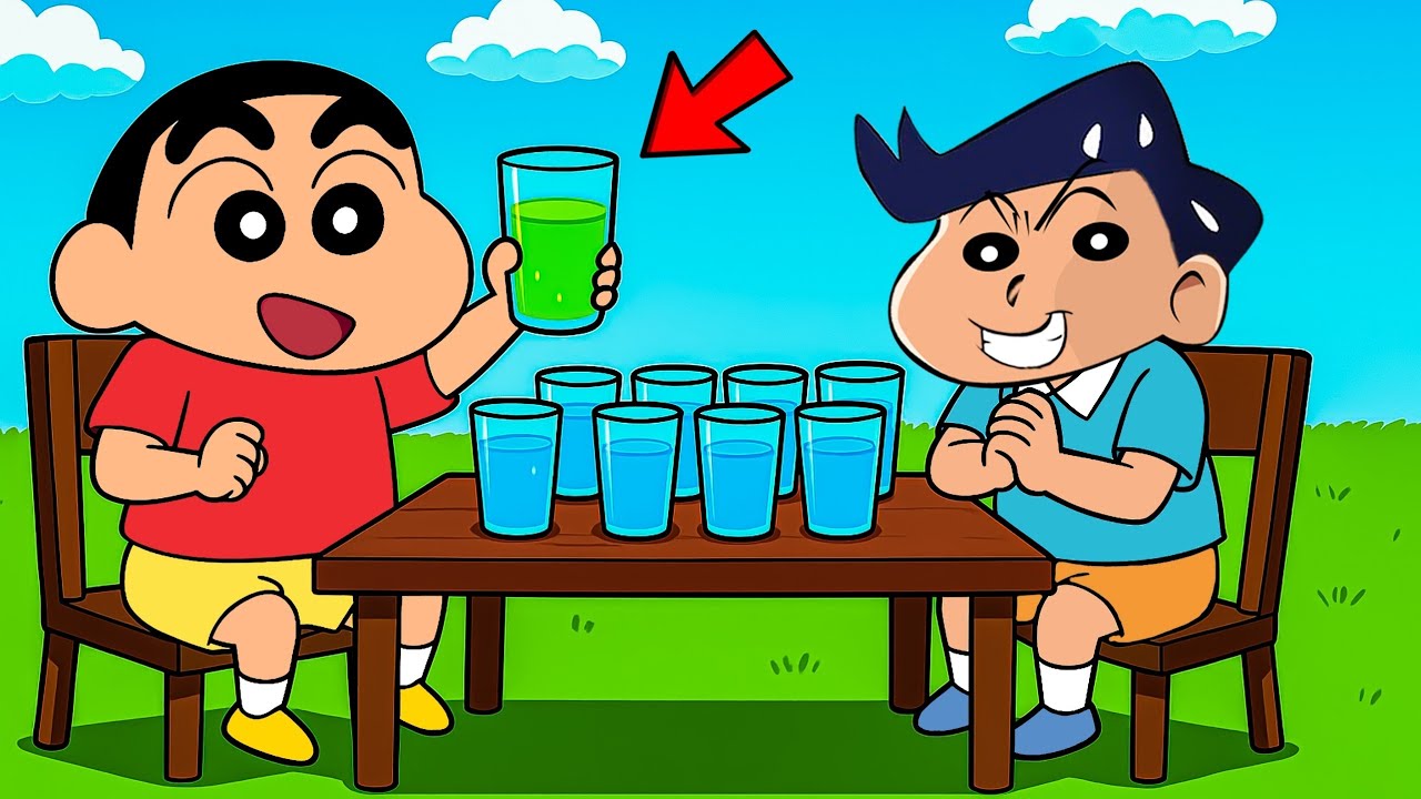 Shinchan Playing Poison Drinks Challenge 😱