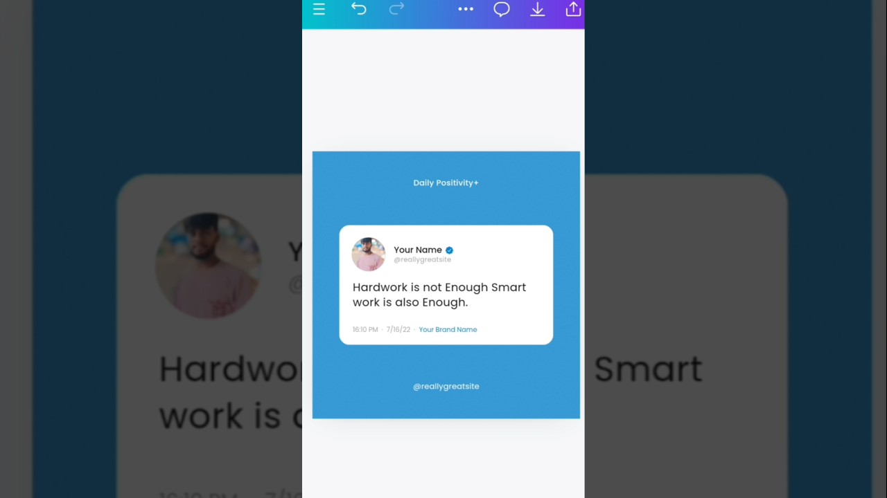 Tweet Style Post in Canva #tweet #canva #post #edit #quotes #short #views