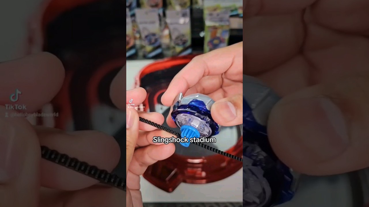 We made a modified Beyblade X Slingshock Stadium! #beyblade #beybladex #hellobeybladeworld