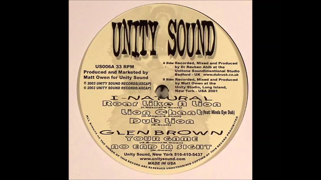 I NATURAL - ROAR LIKE A LION + LION DUB (UNITY SOUND) 10