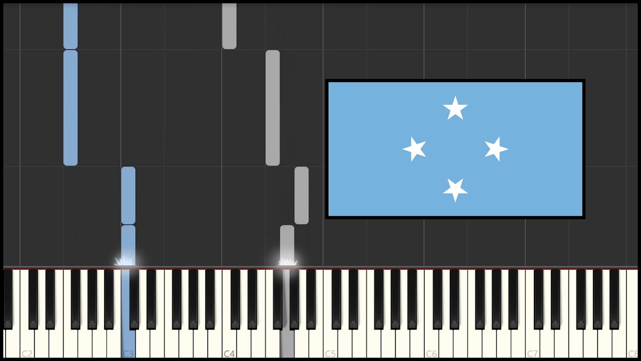 Micronesia National Anthem - Patriots Of Micronesia (Piano Tutorial)