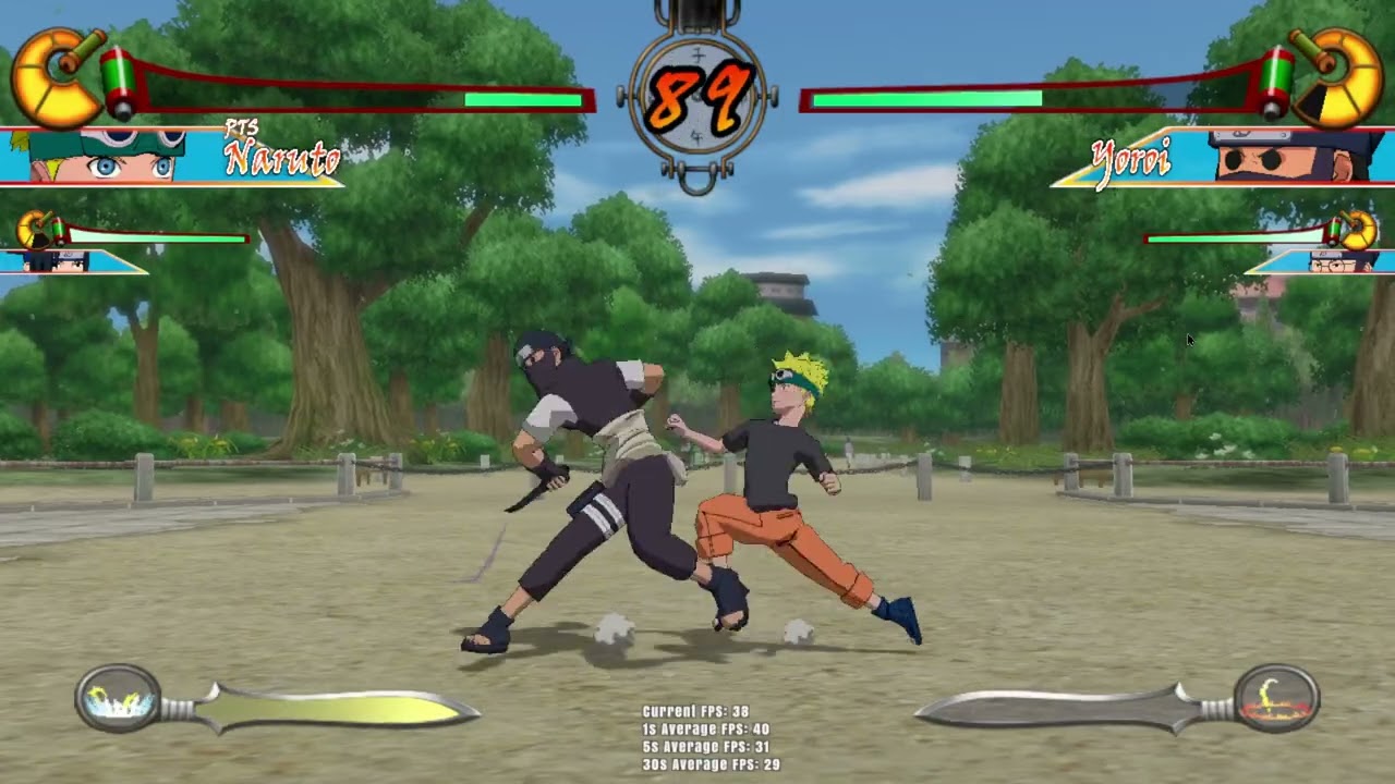 Ultimate Clash of Ninja Demo Dajin(Sasuke, (Sasuke & Naruto)) vs CPU