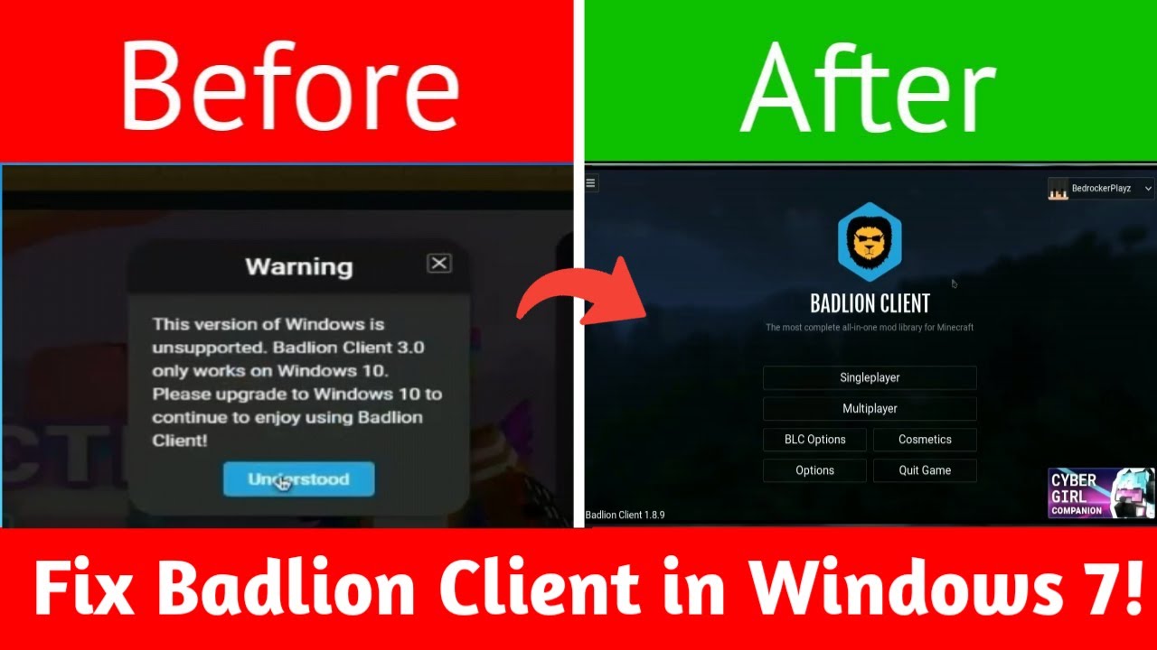 [OUTDATED]Fix Badlion 4 Client not working in windows 7