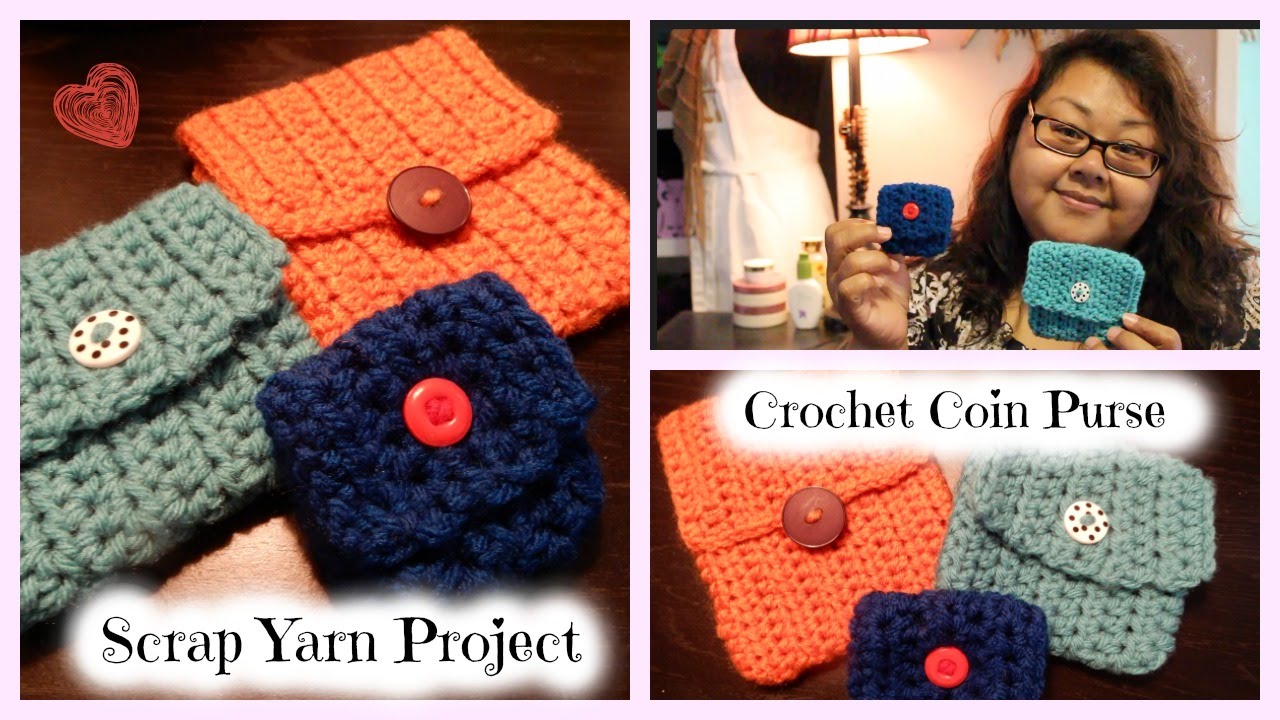 Scrap Yarn Project ~ DIY Crochet Coin Purse!