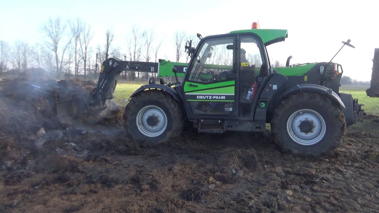 Mist streuen und pflügen mit Deutz X720 ; 7250 , Lemken und Fortschritt