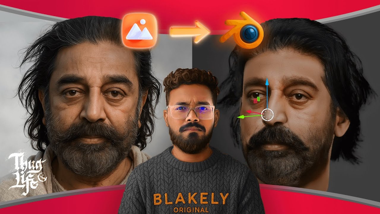 Kamal Hasan 3d head making