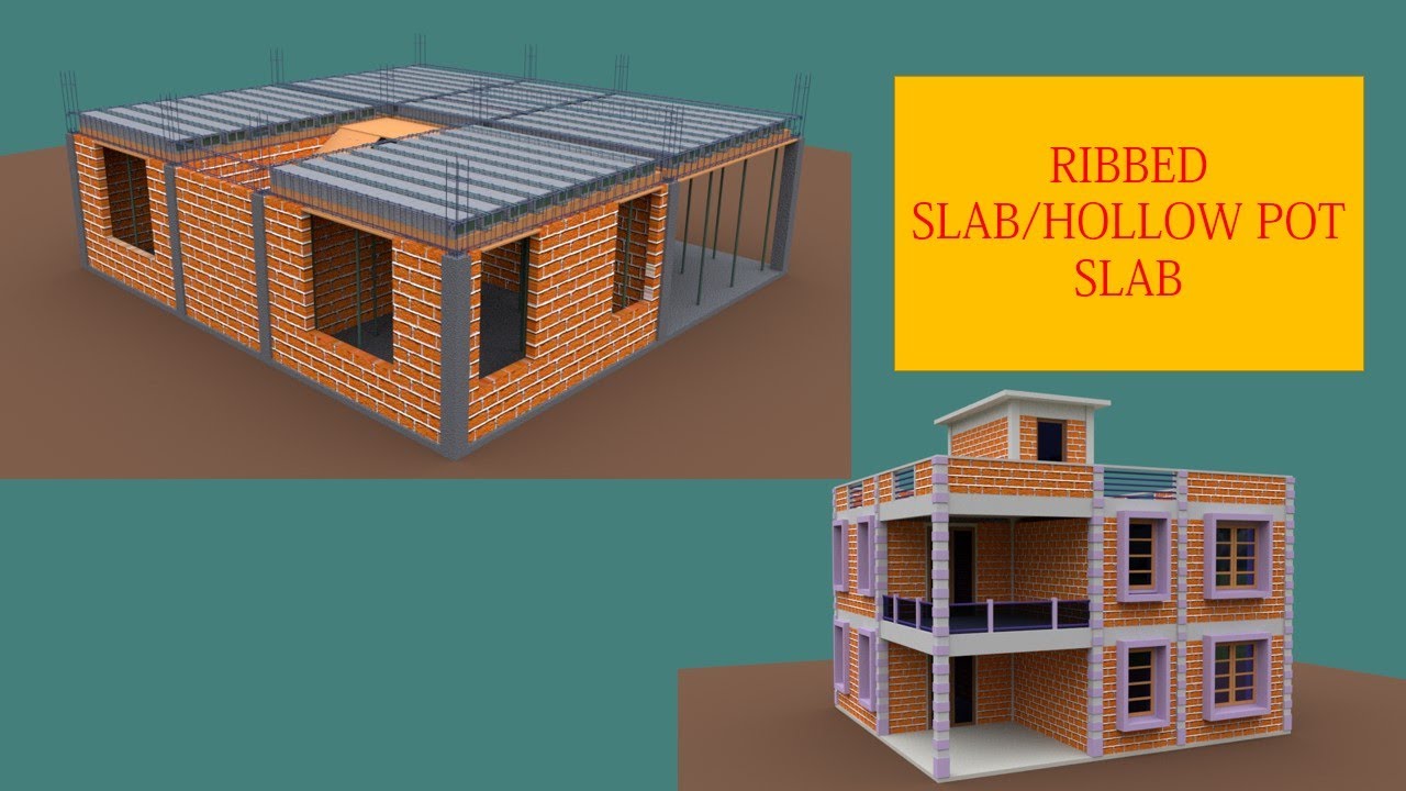 Constructing a house using hollow pots(Ribbed slab)