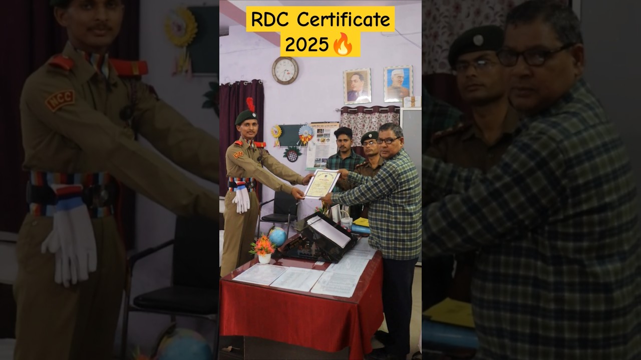 RDC Certificate received by RDC Cadet🔥 | NCC RDC 2025 | #nccrdc #ncc #ncccamp #ytshort #tejasnccarmy