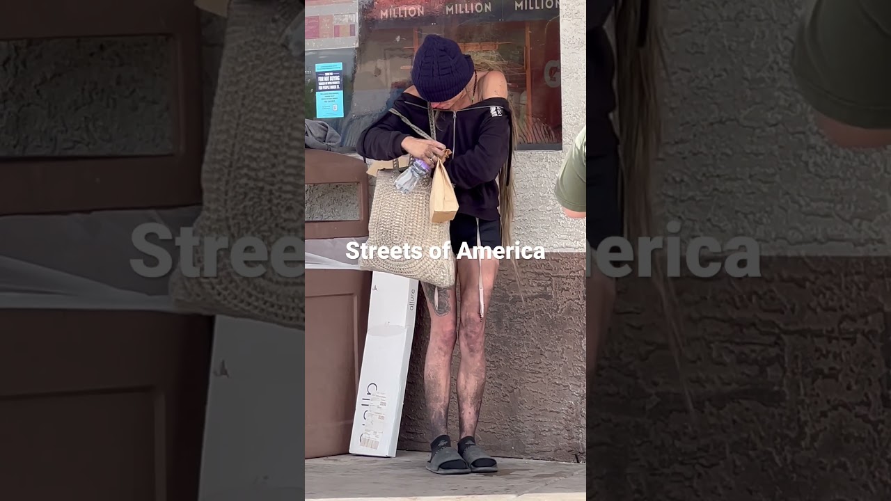 Homeless woman