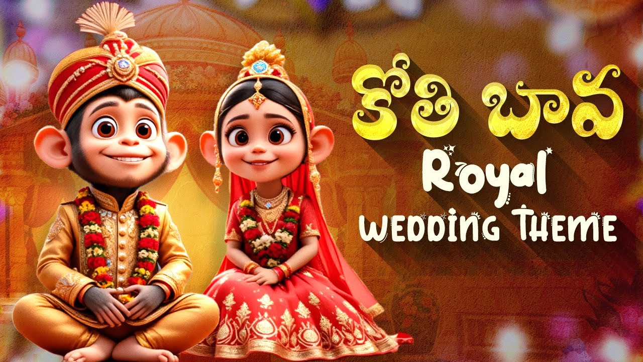 Kothi Bava | Royal Wedding Theme | కోతి బావకు పెళ్ళంట | #TeluguRhymes | Telugu Rhymes For Children