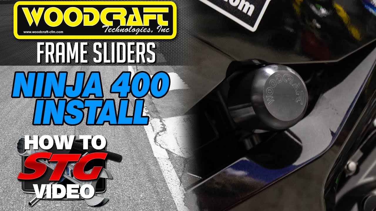Woodcraft 2018-2023 Kawasaki Ninja 400 Frame Sliders Install | Sportbike Track Gear