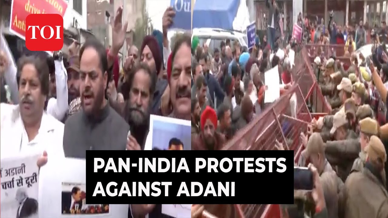 Anti-Adani protests intensify: Congress launches nationwide protests outside LIC, SBI offices