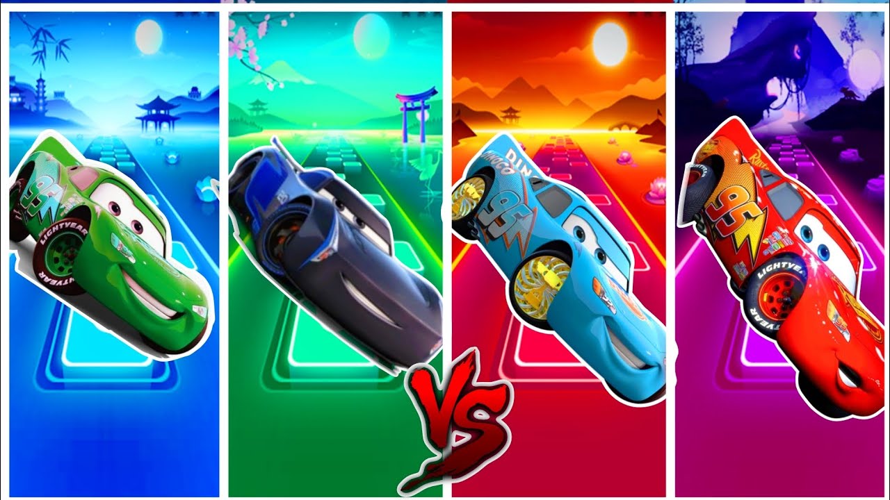 Cars 3 Mater 🆚 Evil Lightning McQueen 🆚 Train Eater 🆚 Miss Fritter-Tiles Hop EDM Rush🎶 Who Is Best ?