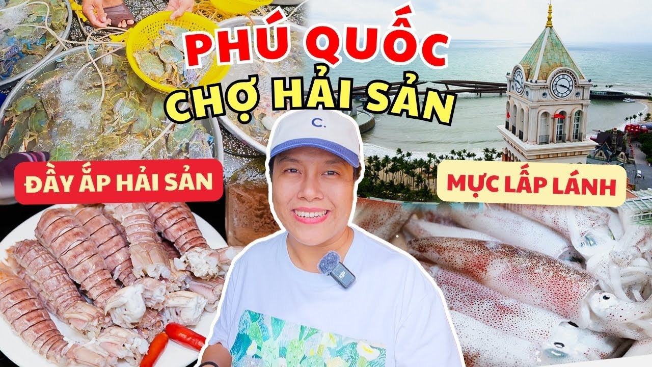 Du Lịch Phú Quốc: “Cực Phẩm” Mực Tươi Trong Suốt Lấp Lánh, Chợ Chiều Đầy Ắp Hải Sản