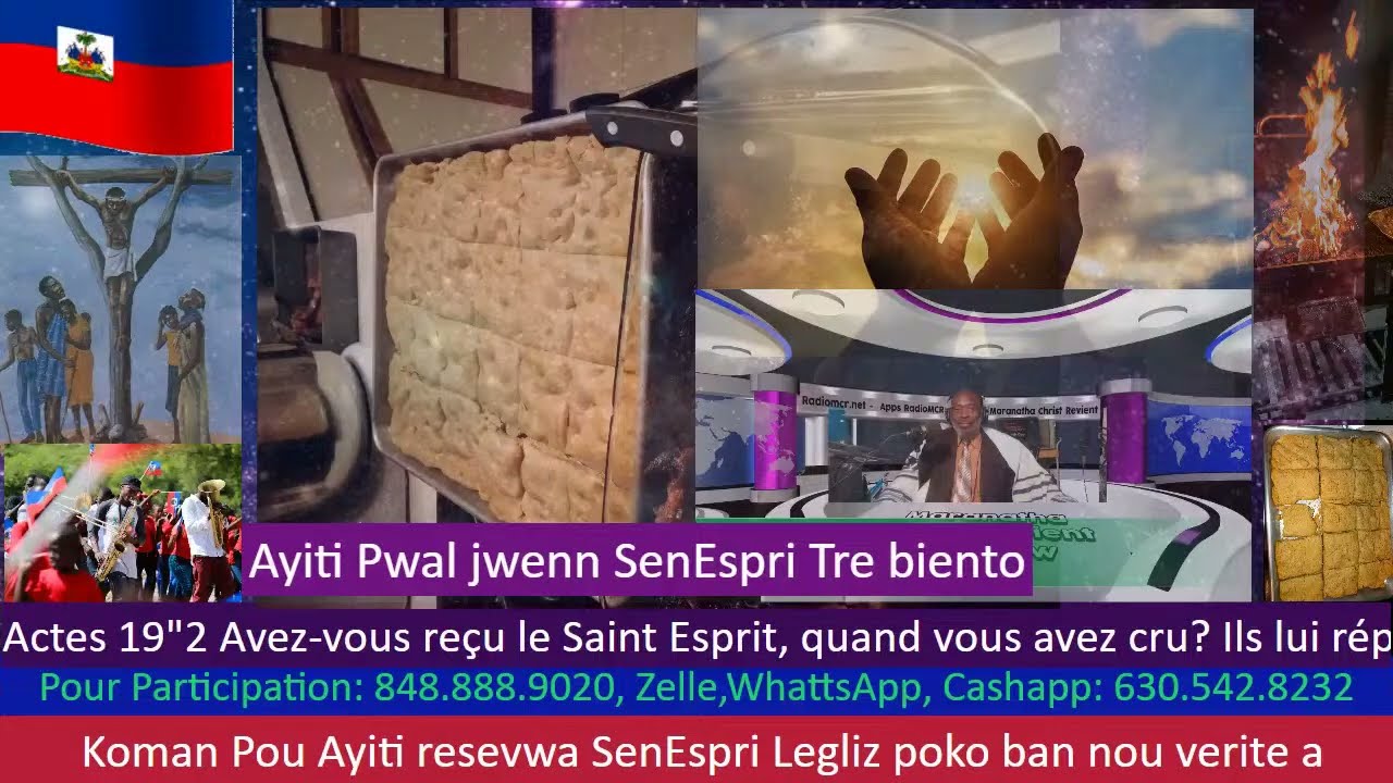 Prieres Midi: Actes 19 Men Koman Pou Ayiti resevwa SenEspri. QR Le bapteme, La terre promise 2.26.26