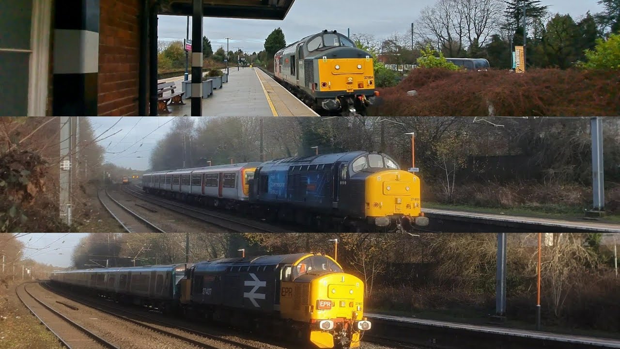 Almost bowled.....twice at Longbridge seeing 37800 & 37407 thrash by. And 37884 at Solihull 16/12/25